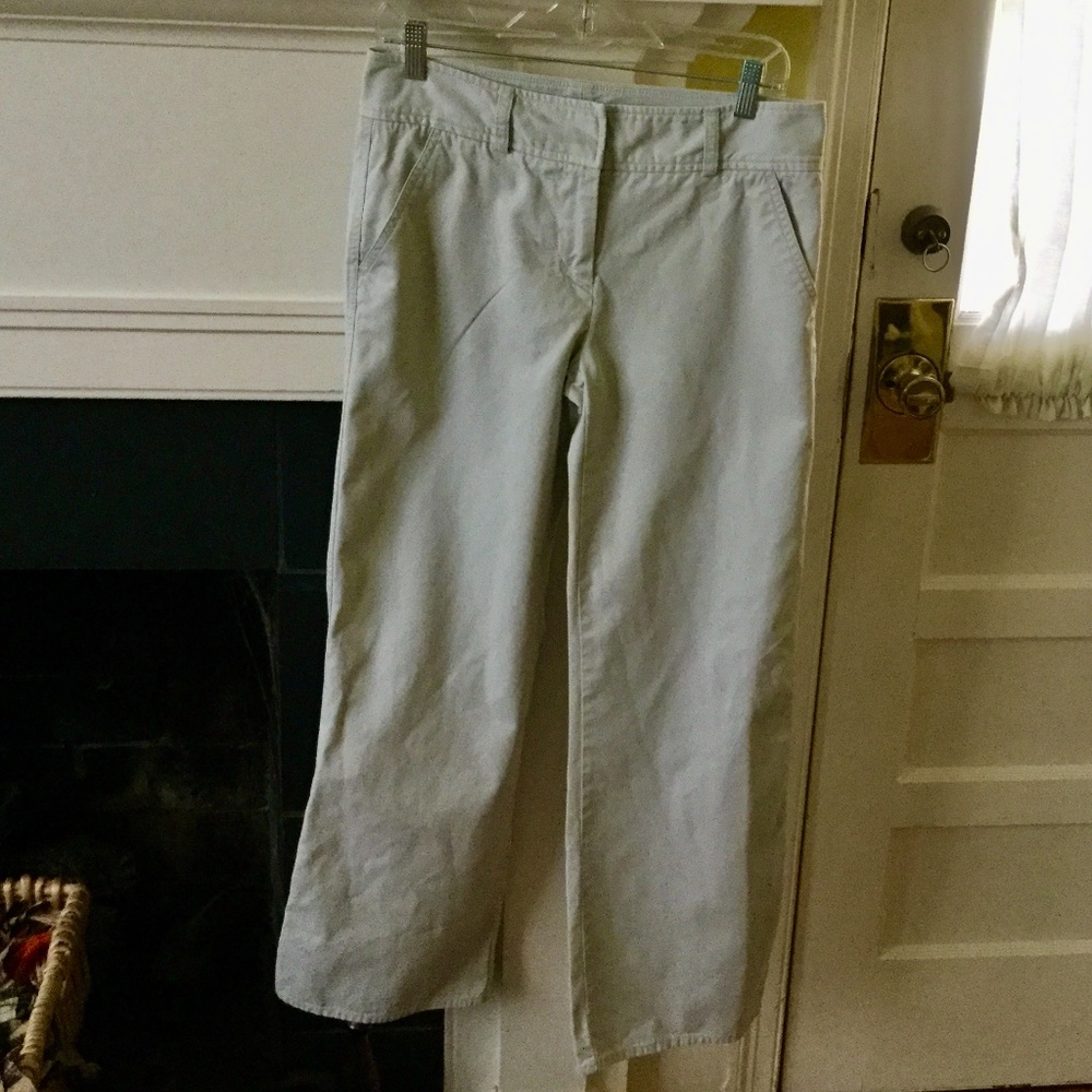 Vintage J. Crew Khaki Chino Wide Leg Favorite Fit Pants - Sz 6R
